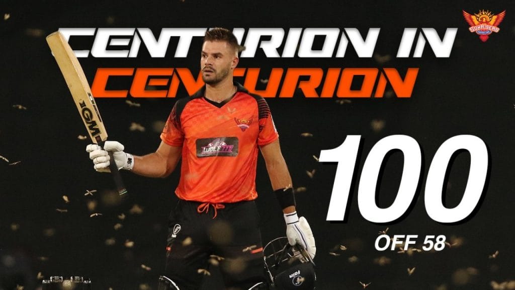 SA20 Sunrisers Easter cape captain Aiden Markram hits Century vs joburg super kings