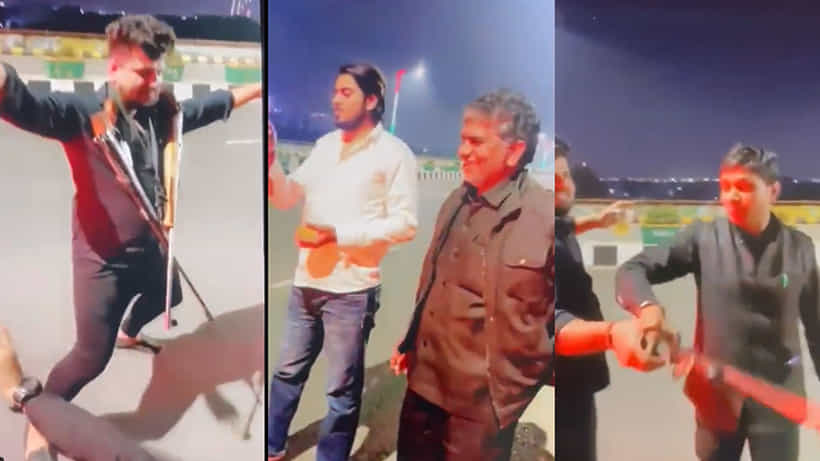 ಗಾಜಿಯಾಬಾದ್ನ ಎಲಿವೇಟೆಡ್ ರಸ್ತೆಯಲ್ಲಿ ಮದ್ಯ ಸೇವಿಸಿ ಯುವಕರ ಡ್ಯಾನ್ಸ್; ಗಾಳಿಯಲ್ಲಿ ಗುಂಡು ಹಾರಿಸುತ್ತಿರುವ ವಿಡಿಯೊ ವೈರಲ್