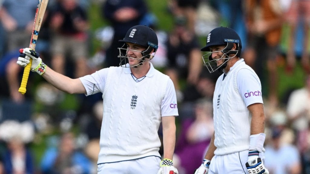 england vs new zealand 2nd test Harry brook test records and partnership with joe root