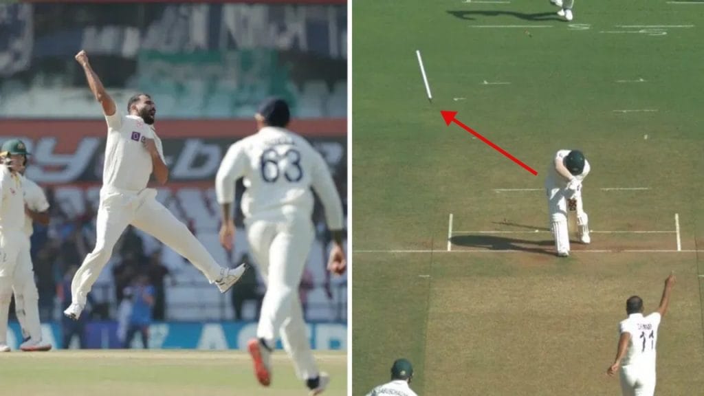 IND vs AUS 1st Test Mohammed Shami clean bowled David Warner watch Video Border Gavaskar Trophy Nagpur Test