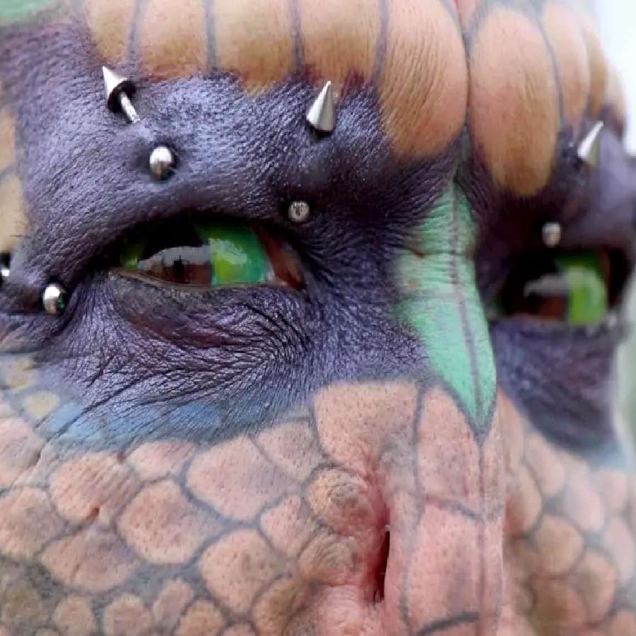 Dragon Lady Medusa Woman who spent Rs 39 lakh to look like a dragon Lady photos
