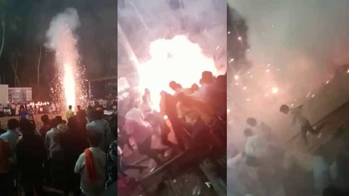 ಉಡುಪಿ: ದುರ್ಗಾಪರಮೇಶ್ವರಿ ದೇವಸ್ಥಾನದ ಬ್ರಹ್ಮರಥೋತ್ಸವದಲ್ಲಿ ಅವಘಡ, ಪಟಾಕಿ ರಾಶಿಗೆ ಬೆಂಕಿ ಹತ್ತಿ ವೃದ್ಧ ಸೇರಿ ನಾಲ್ವರಿಗೆ ಗಾಯ ಉಡುಪಿ: ದುರ್ಗಾಪರಮೇಶ್ವರಿ ದೇವಸ್ಥಾನದ ಬ್ರಹ್ಮರಥೋತ್ಸವದಲ್ಲಿ ಅವಘಡ, ಪಟಾಕಿ ರಾಶಿಗೆ ಬೆಂಕಿ ಹತ್ತಿ ವೃದ್ಧ ಸೇರಿ ನಾಲ್ವರಿಗೆ ಗಾಯ