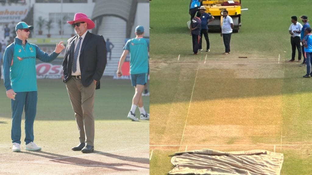 IND vs AUS Stadium staff waters pitches despite Australia asked for practice on nagpur pitch post defeat