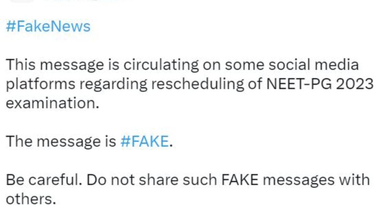 NEET PG 2023 Fake Notice: ನಿಮಗೂ ಬಂದಿದೆಯಾ ನೀಟ್ ಪಿಜಿ 2023 ಪರೀಕ್ಷೆ ಮುಂದೂಡಿಕೆ ನೋಟೀಸ್? ಇದು ಫೇಕ್ ಇರದಹು ಎಚ್ಚರ!