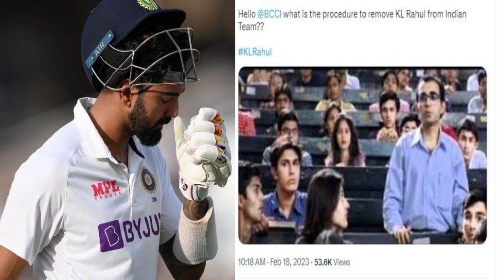 IND vs AUS 2nd Test KL Rahul again fail netizen troll and memes viral in social media