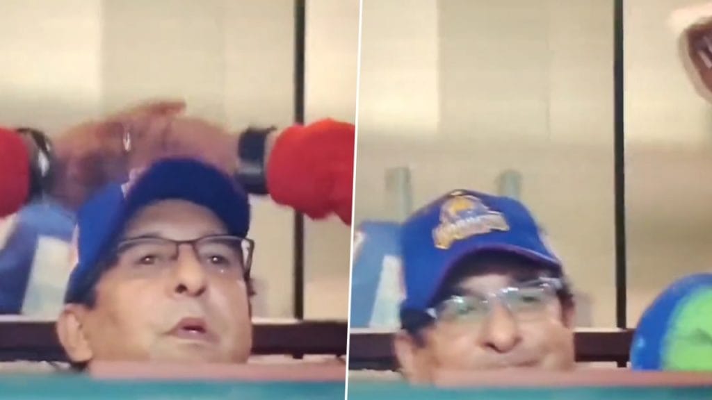 PSL 2023 Wasim Akram kicks chair after Karachi Kings lose match Watch video