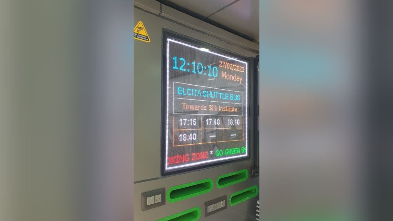 Electric Smart bus stop in Bengaluru at Electronics City