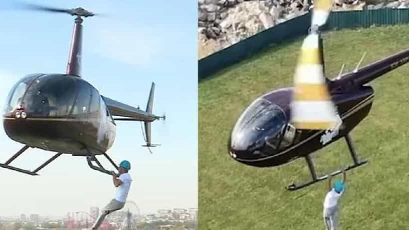 Viral Video: ಹೆಲಿಕಾಪ್ಟರ್ನಲ್ಲಿ ನೇತಾಡಿಕೊಂಡು ಪುಲ್-ಅಪ್ ಮಾಡಿ ವಿಶ್ವ ದಾಖಲೆ ಮುರಿದ ವ್ಯಕ್ತಿ