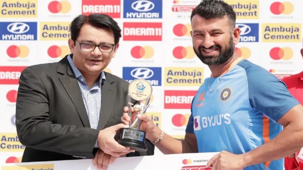 IND vs AUS 3rd test Cheteshwar Pujara wins award for hitting longest six vs australia
