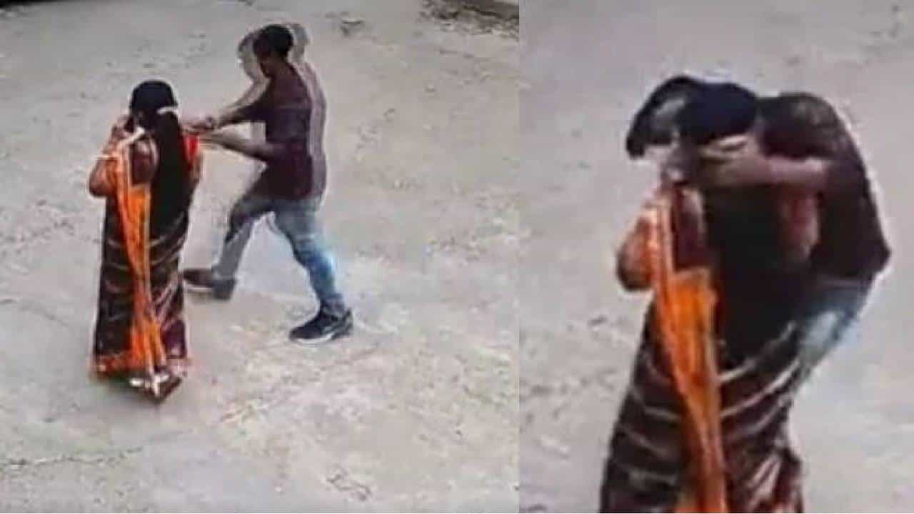 ಬಲವಂತವಾಗಿ ಮಹಿಳೆಗೆ ಮುತ್ತು ಕೊಟ್ಟು ಓಡಿ ಹೋದ ಯುವಕ ಬಲವಂತವಾಗಿ ಮಹಿಳೆಗೆ ಮುತ್ತು ಕೊಟ್ಟು ಓಡಿ ಹೋದ ಯುವಕ