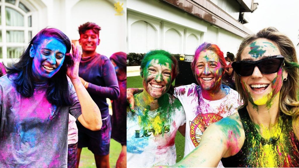 WPL 2023: RCB's Smriti Mandhana, Richa Ghosh and Heather Knight Celebrate Holi