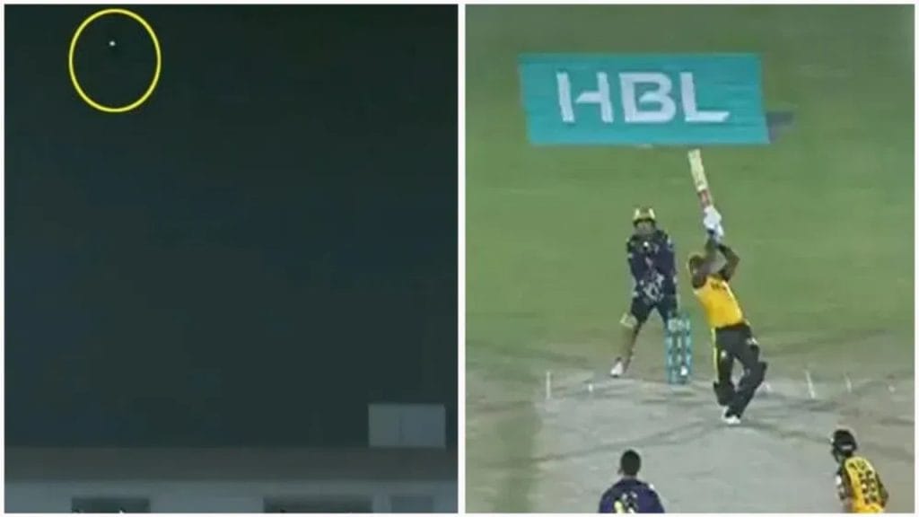 PSL 2023 Rovman Powell hits a huge six which lands outside the ground vs Quetta Gladiators
