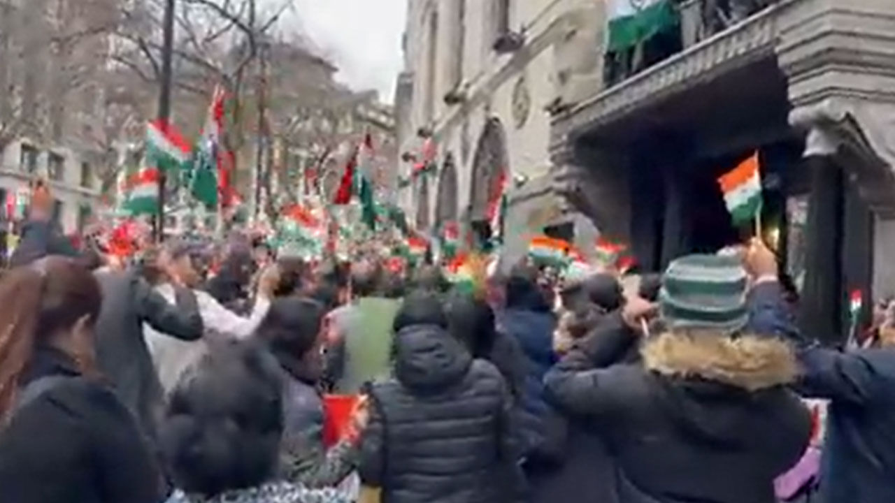 Watch: ಲಂಡನ್ನಲ್ಲಿ ಖಲಿಸ್ತಾನಿ ಹಿಂಸಾಚಾರದ ವಿರುದ್ಧ ಭಾರತೀಯರ ಪ್ರತಿಭಟನೆ