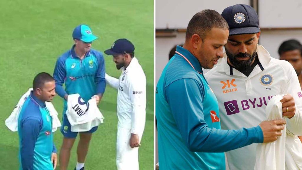 Virat Kohli, Usman Khawaja and Alex Carey