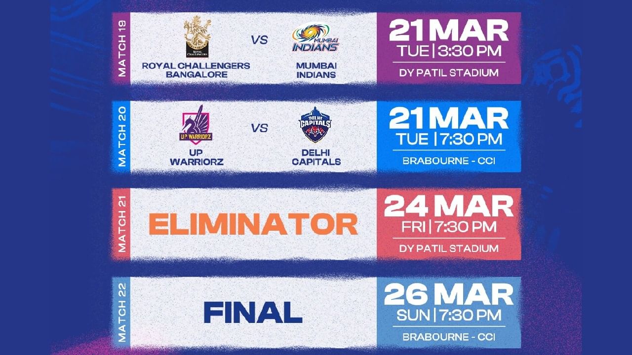 WPL 2023 ವೇಳಾಪಟ್ಟಿ