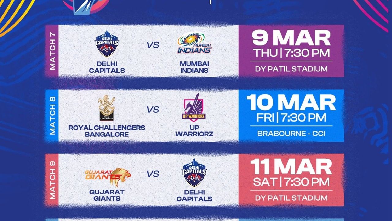 WPL 2023 ವೇಳಾಪಟ್ಟಿ