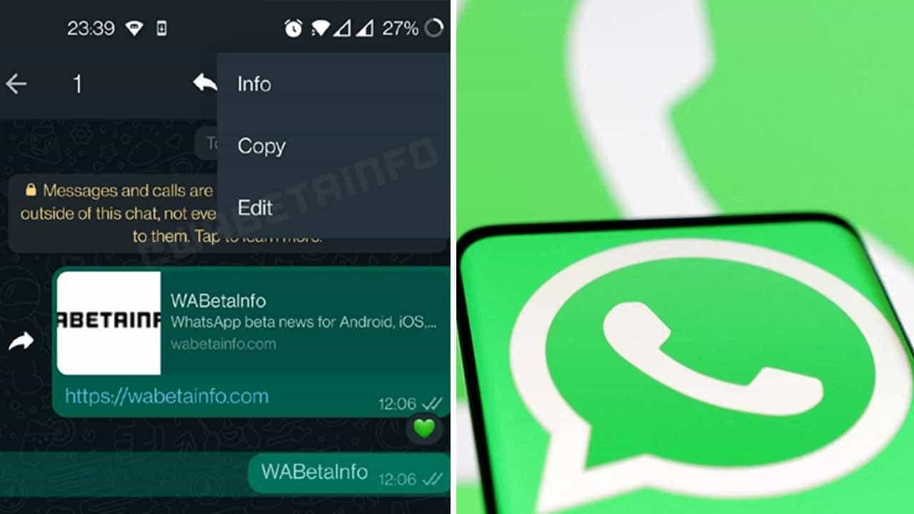 WhatsApp New Feature: ವಾಟ್ಸ್ಆ್ಯಪ್ನಲ್ಲಿ ಸೆಂಡ್ ಮಾಡಿದ ಮೆಸೇಜ್ ಎಡಿಟ್ ಮಾಡುವುದು ಹೇಗೆ ಗೊತ್ತೇ? WhatsApp New Feature: ವಾಟ್ಸ್ಆ್ಯಪ್ನಲ್ಲಿ ಸೆಂಡ್ ಮಾಡಿದ ಮೆಸೇಜ್ ಎಡಿಟ್ ಮಾಡುವುದು ಹೇಗೆ ಗೊತ್ತೇ?