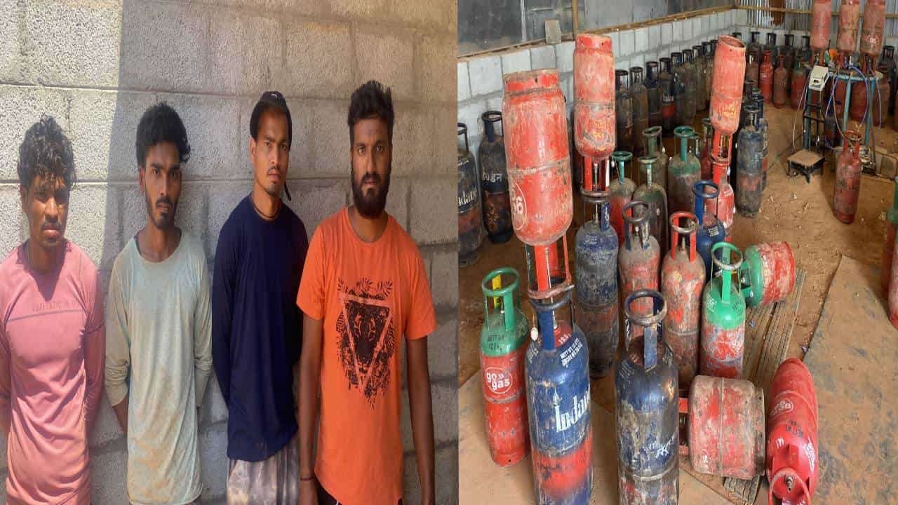 ಬೆಂಗಳೂರು: ಅಕ್ರಮ ಗ್ಯಾಸ್ ರೀ ಫಿಲ್ಲಿಂಗ್ ಅಡ್ಡೆ ಮೇಲೆ ದಾಳಿ; 750ಕ್ಕೂ ಹೆಚ್ಚು ಸಿಲಿಂಡರ್ ವಶ ಬೆಂಗಳೂರು: ಅಕ್ರಮ ಗ್ಯಾಸ್ ರೀ ಫಿಲ್ಲಿಂಗ್ ಅಡ್ಡೆ ಮೇಲೆ ದಾಳಿ; 750ಕ್ಕೂ ಹೆಚ್ಚು ಸಿಲಿಂಡರ್ ವಶ