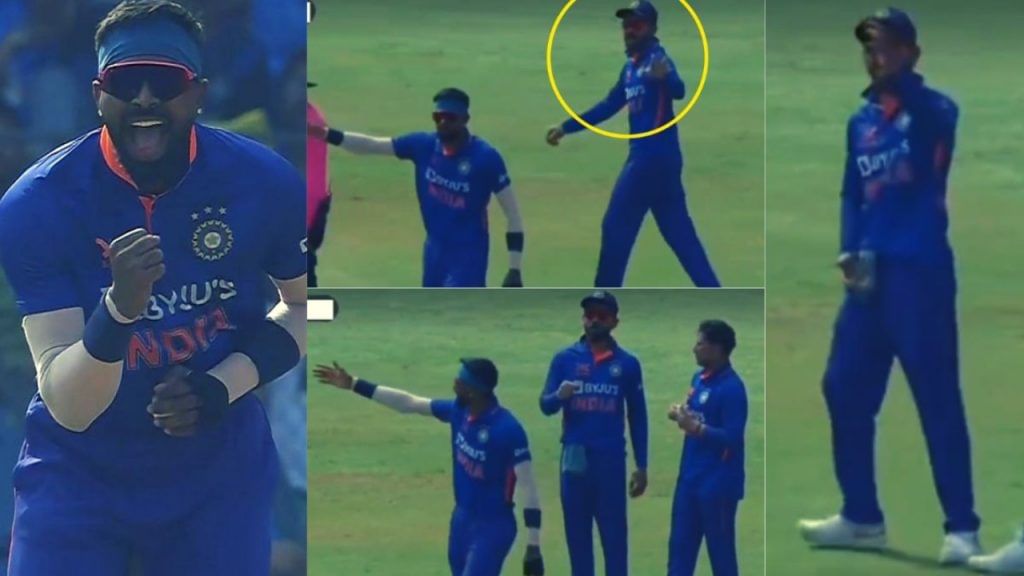 Ind vs aus 1st odi hardik pandya ignore virat kohli suggestions video viral on social media