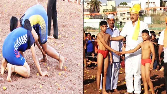 ಗಂಡು ‌ಮಕ್ಕಳ ಜೊತೆ ಕುಸ್ತಿ ಹಿಡಿದು ಸೈ ಎನಿಸಿಕೊಂಡ ಹೆಣ್ಮಕ್ಳು: ಮೈದಾನದಲ್ಲಿ ಕುಸ್ತಿ ಕಲಿಗಳ ಕಾಳಗ‌ ಹೇಗಿತ್ತು ನೋಡಿ