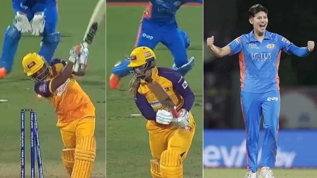 Issy Wong Hattrick: WPLನಲ್ಲಿ ಇತಿಹಾಸ ನಿರ್ಮಿಸಿದ ಮುಂಬೈ ವೇಗಿ: ಇಸ್ಸಿ ವಾಂಗ್ ಹ್ಯಾಟ್ರಿಕ್ ವಿಕೆಟ್ ವಿಡಿಯೋ ನೋಡಿ Issy Wong Hattrick: WPLನಲ್ಲಿ ಇತಿಹಾಸ ನಿರ್ಮಿಸಿದ ಮುಂಬೈ ವೇಗಿ: ಇಸ್ಸಿ ವಾಂಗ್ ಹ್ಯಾಟ್ರಿಕ್ ವಿಕೆಟ್ ವಿಡಿಯೋ ನೋಡಿ