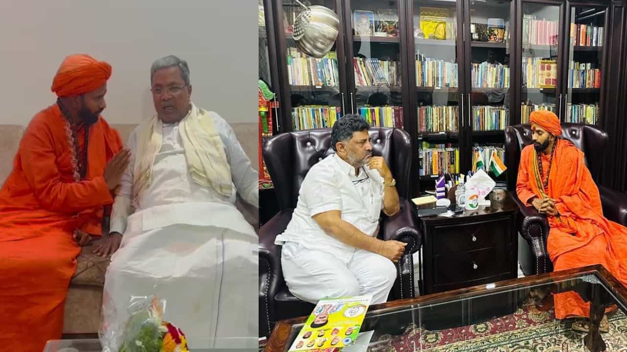 ನಾಮಧಾರಿಗಳಿಗೆ ಟಿಕೆಟ್ ನೀಡುವಂತೆ ಒತ್ತಾಯ: ಡಿಕೆ ಶಿವಕುಮಾರ್, ಸಿದ್ದರಾಮಯ್ಯ ಭೇಟಿಯಾದ ಪ್ರಣವಾನಂದ ಸ್ವಾಮೀಜಿ ನಾಮಧಾರಿಗಳಿಗೆ ಟಿಕೆಟ್ ನೀಡುವಂತೆ ಒತ್ತಾಯ: ಡಿಕೆ ಶಿವಕುಮಾರ್, ಸಿದ್ದರಾಮಯ್ಯ ಭೇಟಿಯಾದ ಪ್ರಣವಾನಂದ ಸ್ವಾಮೀಜಿ