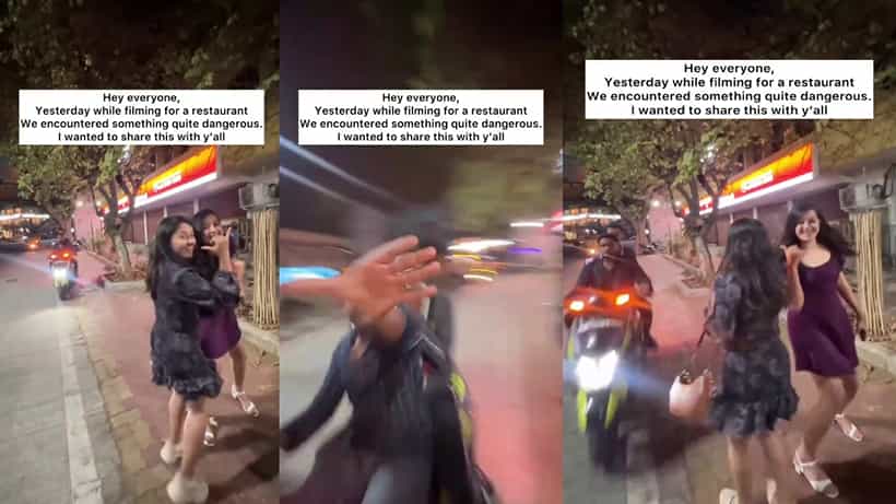 ವಿಡಿಯೋ ಶೂಟ್ ಮಾಡುತ್ತಿದ್ದ ಯುವತಿಯರ ಫೋನ್ ಕಸಿಯಲು ಯತ್ನ: ಖದೀಮರ ವಿಡಿಯೋ ವೈರಲ್