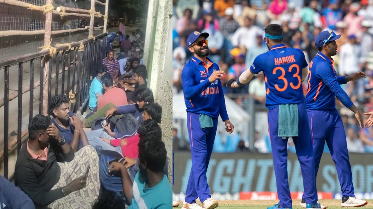 IND vs AUS: ಚೆನ್ನೈನಲ್ಲಿ ಹೈವೋಲ್ಟೇಜ್ ಪಂದ್ಯ; ಟಿಕೆಟ್ಗಾಗಿ ಮಧ್ಯರಾತ್ರಿ 2ಗಂಟೆಯಿಂದಲೇ ಕ್ಯೂ ನಿಂತ ಫ್ಯಾನ್ಸ್ IND vs AUS: ಚೆನ್ನೈನಲ್ಲಿ ಹೈವೋಲ್ಟೇಜ್ ಪಂದ್ಯ; ಟಿಕೆಟ್ಗಾಗಿ ಮಧ್ಯರಾತ್ರಿ 2ಗಂಟೆಯಿಂದಲೇ ಕ್ಯೂ ನಿಂತ ಫ್ಯಾನ್ಸ್