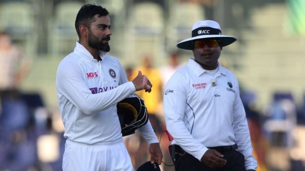 IND vs AUS 4th test Mai Hota To Out De Deta Watch As Virat Kohli Brutally Taunts Nitin Menon