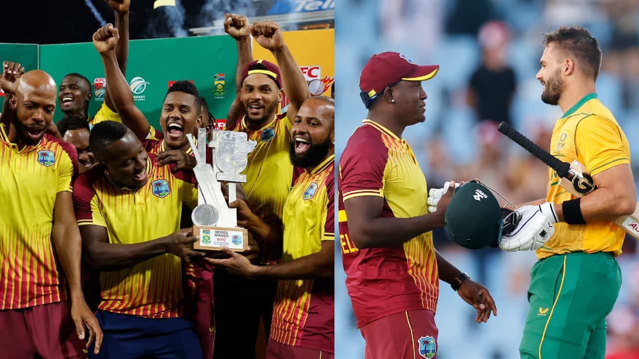 WI vs SA: ತವರಿನಲ್ಲಿ ಸರಣಿ ಸೋತ ಹರಿಣಗಳು; ಕೆರಿಬಿಯನ್ ದೈತ್ಯರ ಆಟಕ್ಕೆ ಸುಸ್ತಾದ ಸೌತ್ ಆಫ್ರಿಕಾ WI vs SA: ತವರಿನಲ್ಲಿ ಸರಣಿ ಸೋತ ಹರಿಣಗಳು; ಕೆರಿಬಿಯನ್ ದೈತ್ಯರ ಆಟಕ್ಕೆ ಸುಸ್ತಾದ ಸೌತ್ ಆಫ್ರಿಕಾ