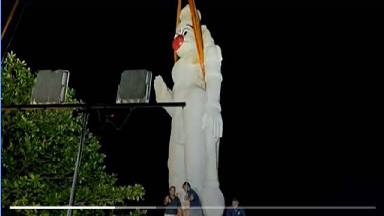 Tallest idol of god in Kerala: ಆಂಧ್ರಪ್ರದೇಶದಲ್ಲಿ ಕೆತ್ತಿರುವ 35-ಅಡಿ ಎತ್ತರದ ಹನುಮಾನ್ ವಿಗ್ರಹ ಏಪ್ರಿಲ್ 27ರಂದು ಕೇರಳದ ತ್ರಿಶ್ಶೂರಲ್ಲಿ ಪ್ರತಿಷ್ಠಾಪನೆ