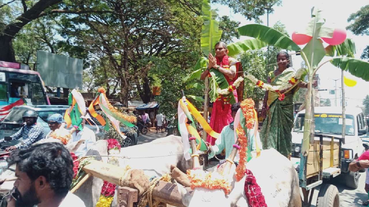 ಜಮೀನು ವಿವಾದದಿಂದ ಕಚೇರಿ ಕೋರ್ಟ್ ಸುತ್ತಾಡಿ ಬೇಸತ್ತು ಚುನಾವಣೆಗೆ ಸ್ಪರ್ಧಿಸುತ್ತಿರುವ 60ರ ವೃದ್ದೆ!