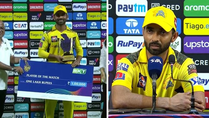 Ajinkya Rahane: ಏಳು ವರ್ಷಗಳ ಬಳಿಕ ಮೊದಲ ಬಾರಿಗೆ ಪಂದ್ಯಶ್ರೇಷ್ಠ ಸ್ವೀಕರಿಸುವಾಗ ಅಜಿಂಕ್ಯಾ ರಹಾನೆ ಹೇಳಿದ್ದೇನು ನೋಡಿ