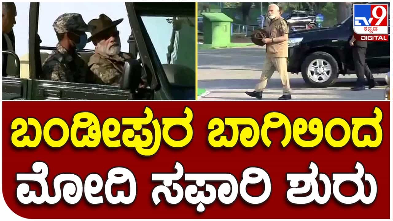 PM Modi Bandipur Visit: ಬಂಡೀಪುರ ರಾಷ್ಟ್ರೀಯ ಉದ್ಯಾನವನದಲ್ಲಿ ಸಫಾರಿ ಆರಂಭಿಸಿದ ಪ್ರಧಾನಿ ಮೋದಿ PM Modi Bandipur Visit: ಬಂಡೀಪುರ ರಾಷ್ಟ್ರೀಯ ಉದ್ಯಾನವನದಲ್ಲಿ ಸಫಾರಿ ಆರಂಭಿಸಿದ ಪ್ರಧಾನಿ ಮೋದಿ