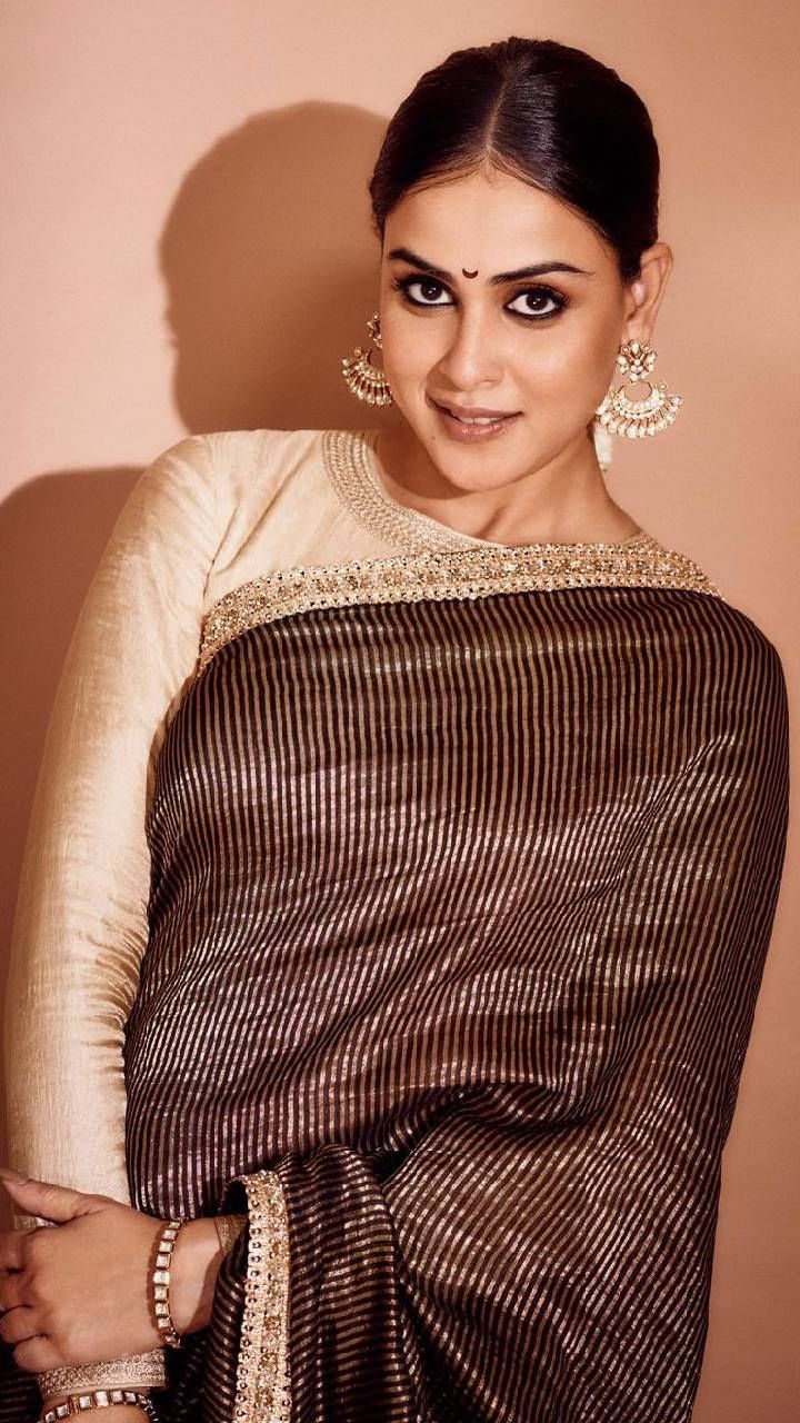 Genelia dsouza | Indian actress pics, Indian film actress, Saree