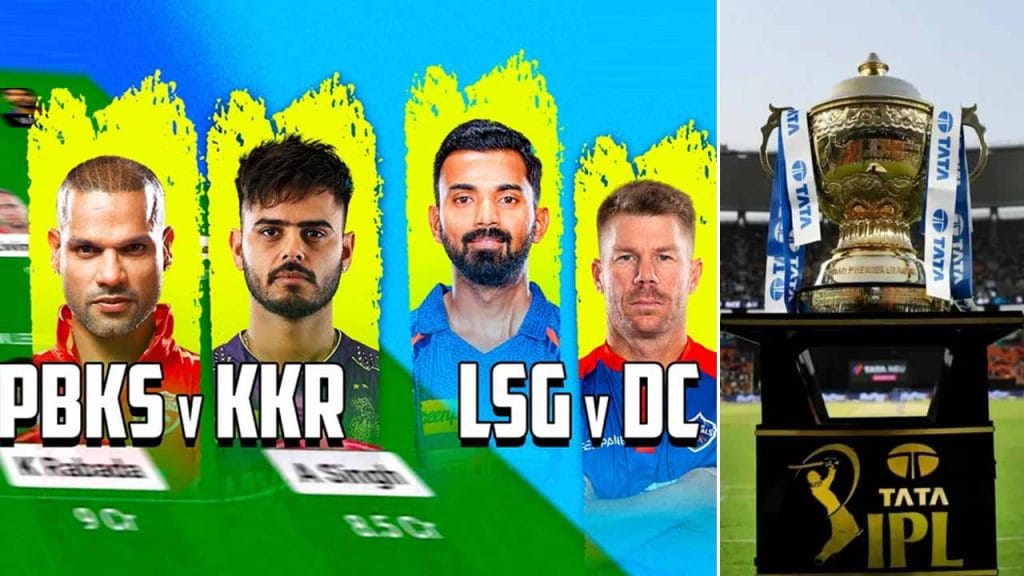 PBKS vs KKR and LSG vs DC