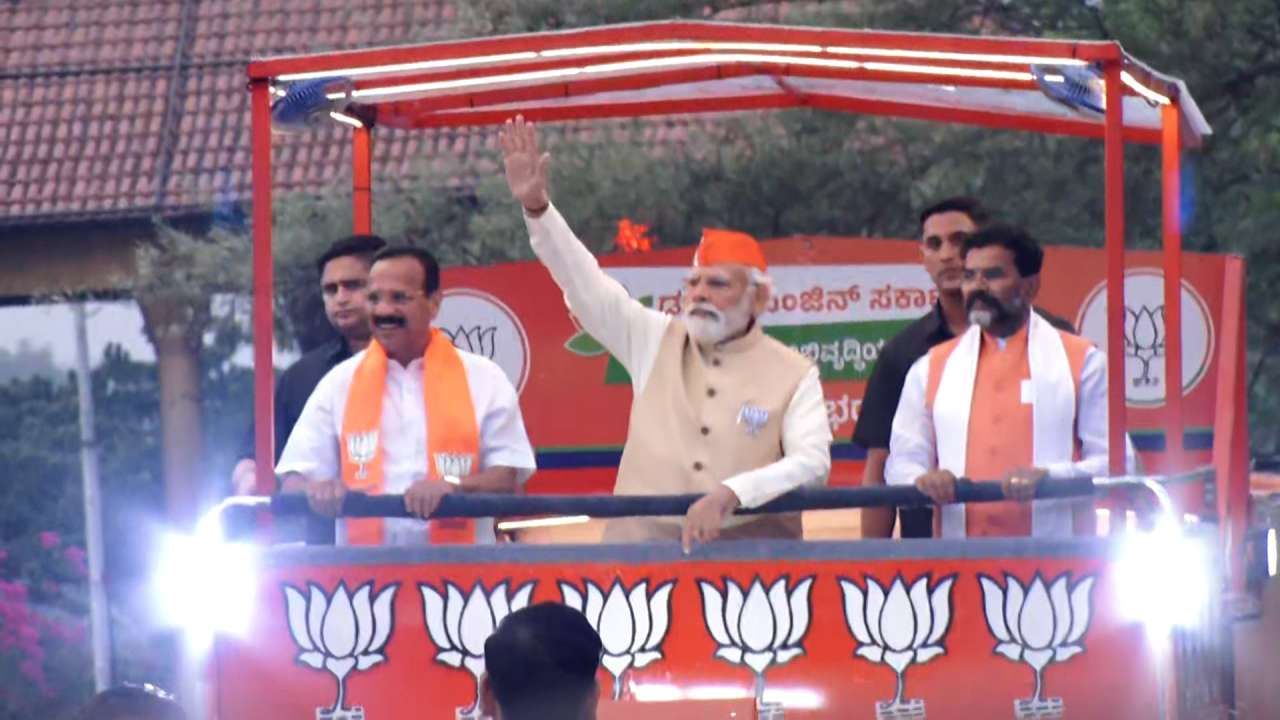 PM Narendra Modi Road Show in Bengaluru Here are the photos
