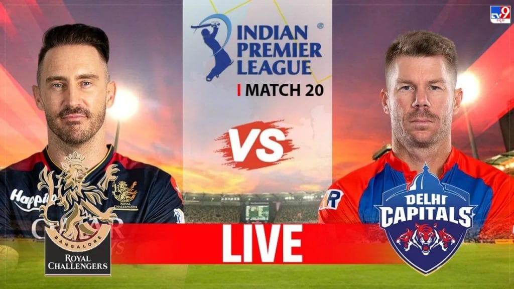 RCB vs DC Live Score Royal Challengers Bangalore vs Delhi Capitals IPL 2023 match scorecard online in Kannada
