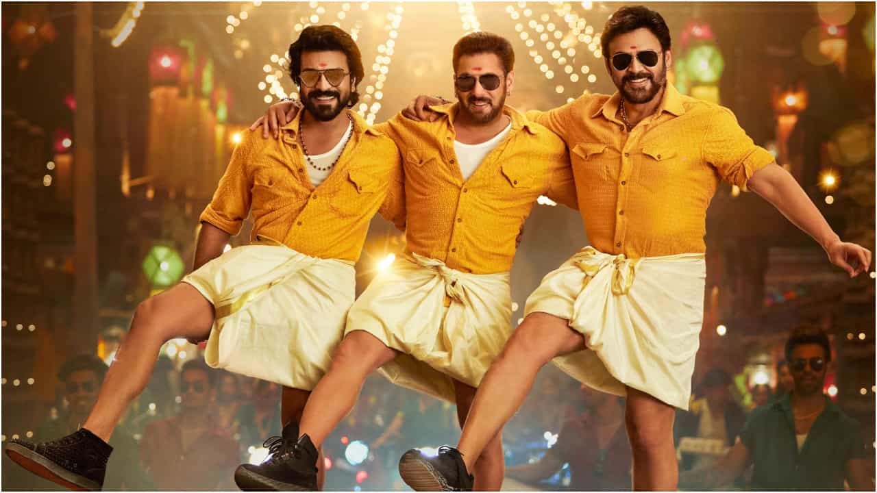 Yentamma Song: ಪಂಚೆ ಎತ್ತಿಕಟ್ಟಿ ಕುಣಿದ ಸಲ್ಮಾನ್ ಖಾನ್, ರಾಮ್ ಚರಣ್, ವೆಂಕಟೇಶ್; ಧೂಳೆಬ್ಬಿಸಿದ ‘ಯೆಂಟಮ್ಮಾ’ ಹಾಡು Yentamma Song: ಪಂಚೆ ಎತ್ತಿಕಟ್ಟಿ ಕುಣಿದ ಸಲ್ಮಾನ್ ಖಾನ್, ರಾಮ್ ಚರಣ್, ವೆಂಕಟೇಶ್; ಧೂಳೆಬ್ಬಿಸಿದ ‘ಯೆಂಟಮ್ಮಾ’ ಹಾಡು