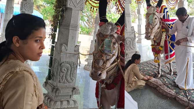 Rohini Sindhuri ವಿವಾದಗಳ ಬಳಿಕ ಬಸಪ್ಪನ ಮೊರೆ ಹೋದ ರೋಹಿಣಿ ಸಿಂಧೂರಿ: 10 ನಿಮಿಷ ಕಳೆದರೂ ಪಾದ ನೀಡದ ಇಷ್ಟಾರ್ಥ ಸಿದ್ದಿ ಬಸವ