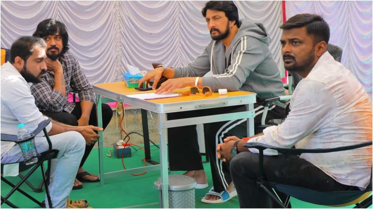 "ಉಸಿರೇ ಉಸಿರೇ" ಸಿನಿಮಾ ಸೆಟ್ನಲ್ಲಿ ನಟ ಸುದೀಪ್