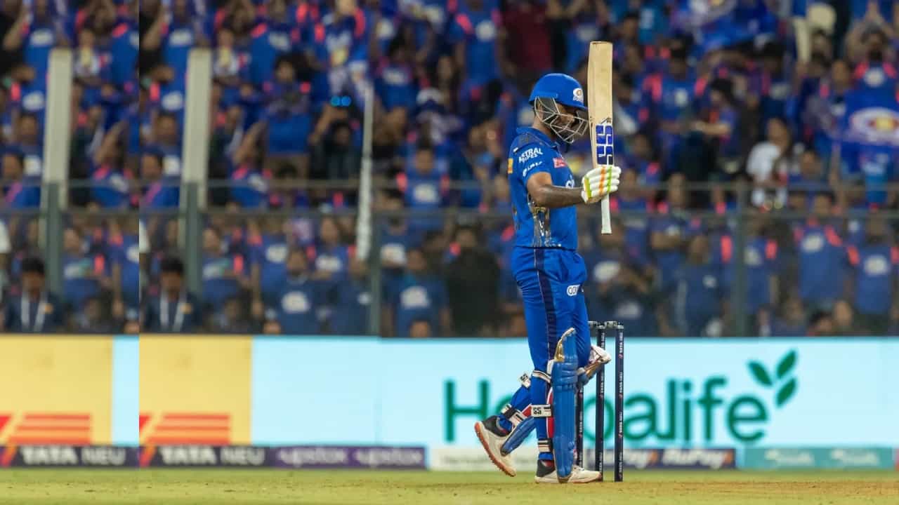 IPL 2023: ಟಿ20 ಕ್ರಿಕೆಟ್ನ ಸಿಡಿಲಮರಿ ಸೂರ್ಯಕುಮಾರ್ ಯಾದವ್ ಮತ್ತೆ ಫಾರ್ಮ್ಗೆ ಮರಳಿದ್ದಾರೆ. ಪಂಜಾಬ್ ಕಿಂಗ್ಸ್ ವಿರುದ್ಧದ ಪಂದ್ಯದಲ್ಲಿ 26 ಎಸೆತಗಳಲ್ಲಿ 3 ಭರ್ಜರಿ ಸಿಕ್ಸ್ ಹಾಗೂ 7 ಫೋರ್ನೊಂದಿಗೆ 57 ರನ್ ಬಾರಿಸಿ ಅಬ್ಬರಿಸಿದ್ದರು. ಈ ಅಬ್ಬರದ ಬ್ಯಾಟಿಂಗ್ನೊಂದಿಗೆ ಸೂರ್ಯ ಟಿ20 ಕ್ರಿಕೆಟ್ನಲ್ಲಿ ಹೊಸ ದಾಖಲೆ ಬರೆದಿದ್ದಾರೆ.