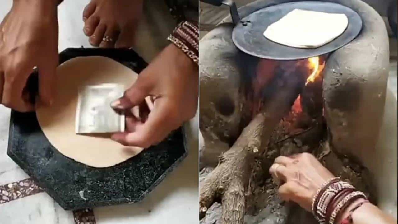 Video Viral: ಹಿಟ್ಟಿನೊಳಗೆ 500 ರೂ. ನೋಟ ಇಟ್ಟು ಪರೋಟ ತಯಾರಿಸಿದ ಮಹಿಳೆ Video Viral: ಹಿಟ್ಟಿನೊಳಗೆ 500 ರೂ. ನೋಟ ಇಟ್ಟು ಪರೋಟ ತಯಾರಿಸಿದ ಮಹಿಳೆ