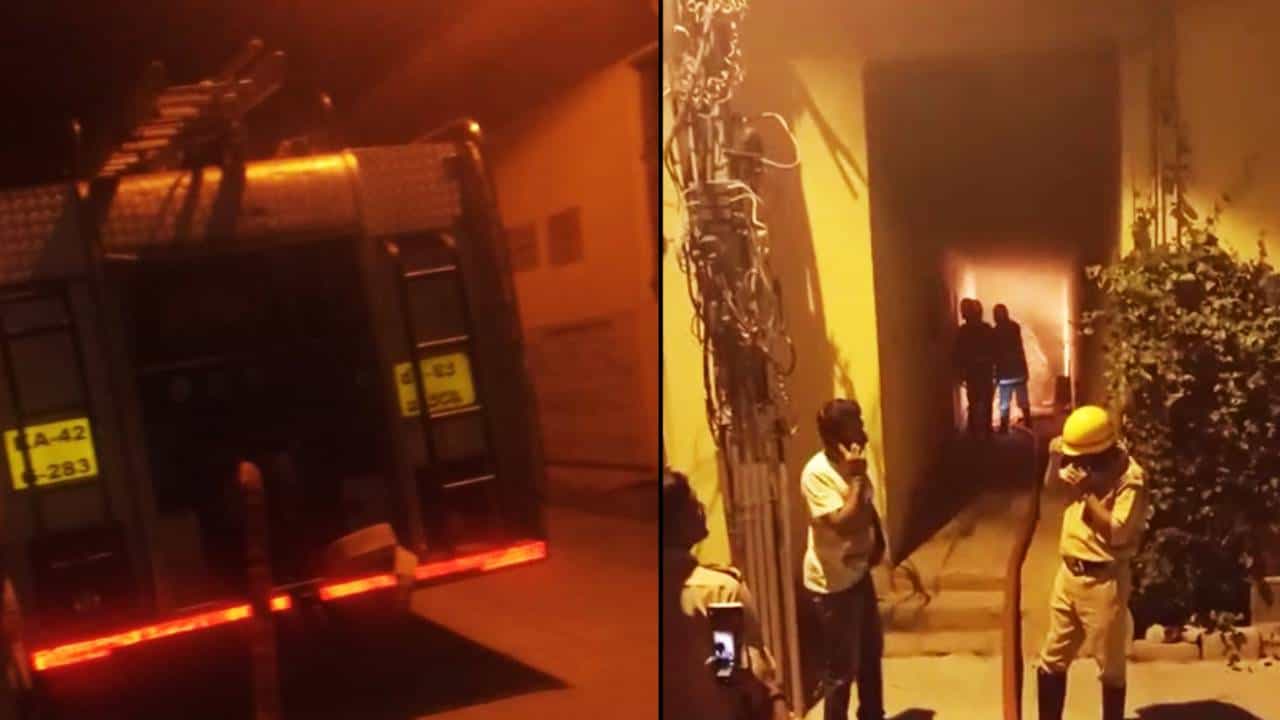 ಬೆಂಗಳೂರು: ಪ್ಲಾಸ್ಟಿಕ್ ಪ್ಯಾಕಿಂಗ್ ಕವರ್ ಗೋಡೌನ್​​​​​ಗೆ ಬೆಂಕಿ