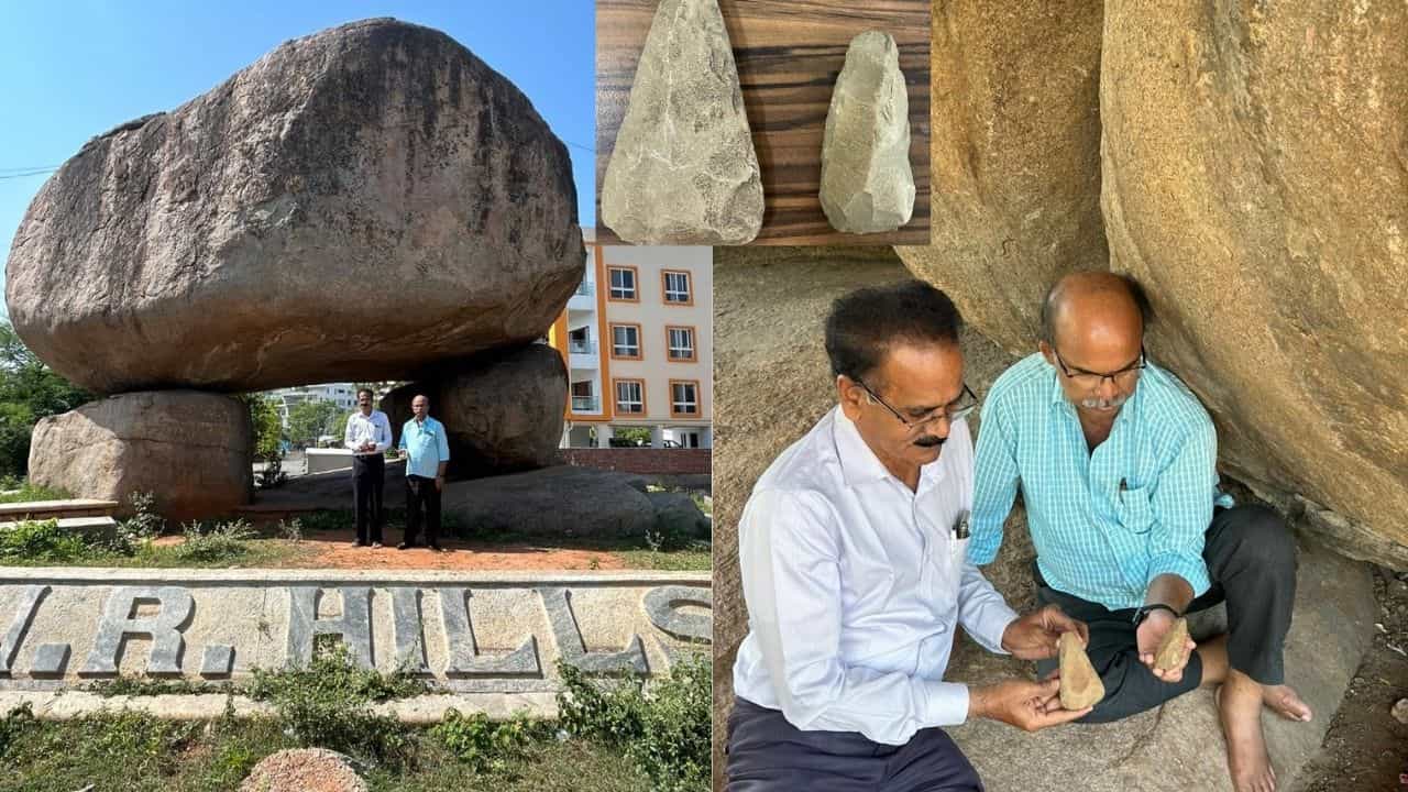 ಹೈದರಾಬಾದ್‌ನ ಜುಬಿಲಿ ಹಿಲ್ಸ್‌ನ ಪಕ್ಕ 6,000 ವರ್ಷ ಹಳೆಯ ನವಶಿಲಾಯುಗದ ಆಮೆ ಬಂಡೆಗಳು ಪತ್ತೆ