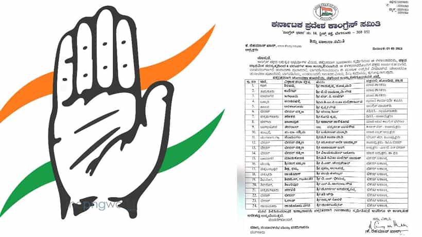 Karnataka Polls 2023: ಕರ್ನಾಟಕದಲ್ಲಿ 24 ಕಾಂಗ್ರೆಸ್ ಬಂಡಾಯ ಅಭ್ಯರ್ಥಿಗಳ ಉಚ್ಛಾಟನೆ