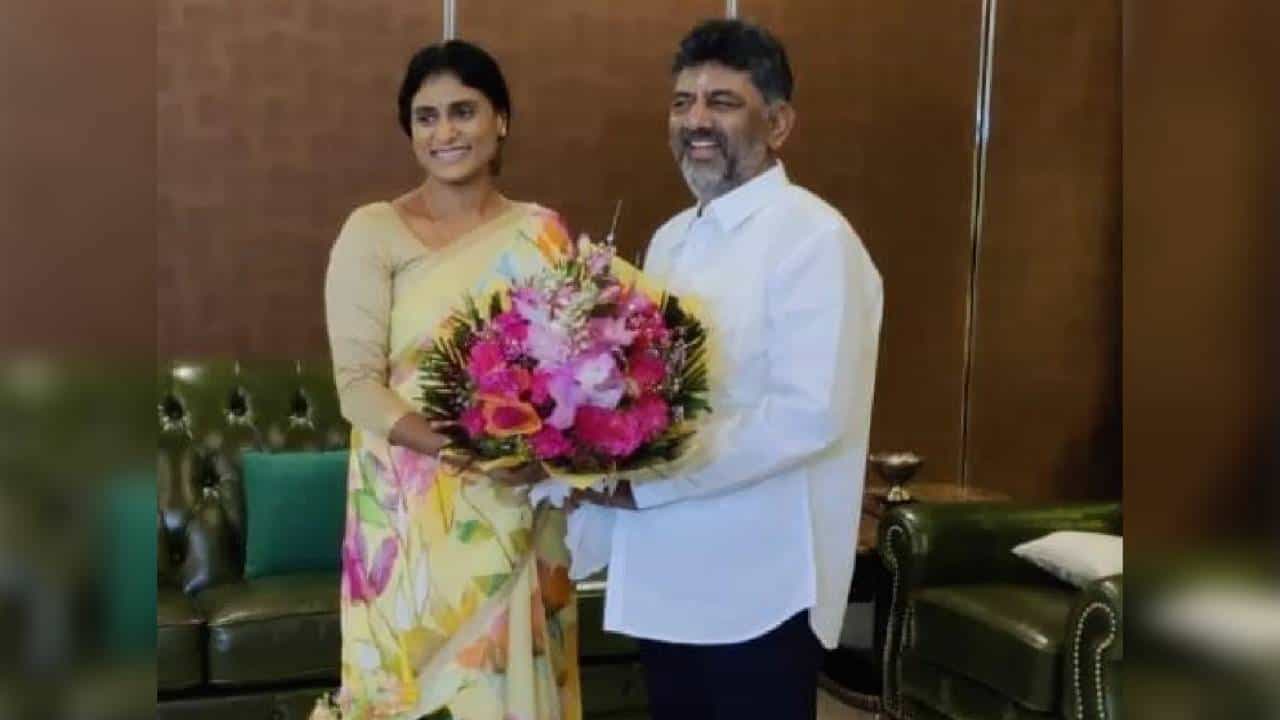 ಡಿಕೆ ಶಿವಕುಮಾರ್ ಭೇಟಿಯಾದ ಜಗನ್ ಮೋಹನ್ ರೆಡ್ಡಿ ಸಹೋದರಿ ಶರ್ಮಿಳಾ: ಹಿಂದಿನ ರಾಜಕೀಯ ಮರ್ಮವೇನು? ಡಿಕೆ ಶಿವಕುಮಾರ್ ಭೇಟಿಯಾದ ಜಗನ್ ಮೋಹನ್ ರೆಡ್ಡಿ ಸಹೋದರಿ ಶರ್ಮಿಳಾ: ಹಿಂದಿನ ರಾಜಕೀಯ ಮರ್ಮವೇನು?