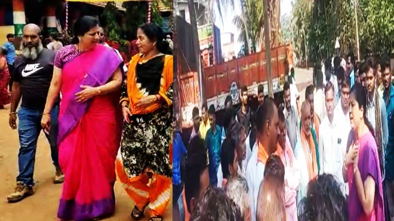 ಮತಗಟ್ಟೆ ಬಳಿ ಕೇಸರಿ ಶಾಲು ಹಾಕಿ ಬಿಜೆಪಿ ಪರ ಪ್ರಚಾರ ಆರೋಪ; ಕಾಂಗ್ರೆಸ್ ಅಭ್ಯರ್ಥಿ ಬಿಜೆಪಿ ಕಾರ್ಯಕರ್ತರ ಮಧ್ಯೆ ವಾಗ್ಯುದ್ಧ ಮತಗಟ್ಟೆ ಬಳಿ ಕೇಸರಿ ಶಾಲು ಹಾಕಿ ಬಿಜೆಪಿ ಪರ ಪ್ರಚಾರ ಆರೋಪ; ಕಾಂಗ್ರೆಸ್ ಅಭ್ಯರ್ಥಿ ಬಿಜೆಪಿ ಕಾರ್ಯಕರ್ತರ ಮಧ್ಯೆ ವಾಗ್ಯುದ್ಧ