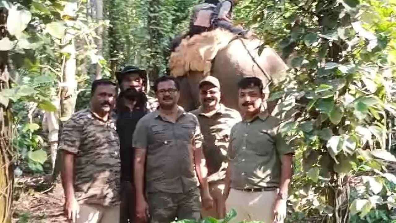 Radio collar installation operation for wild elephants successful in Hassan
