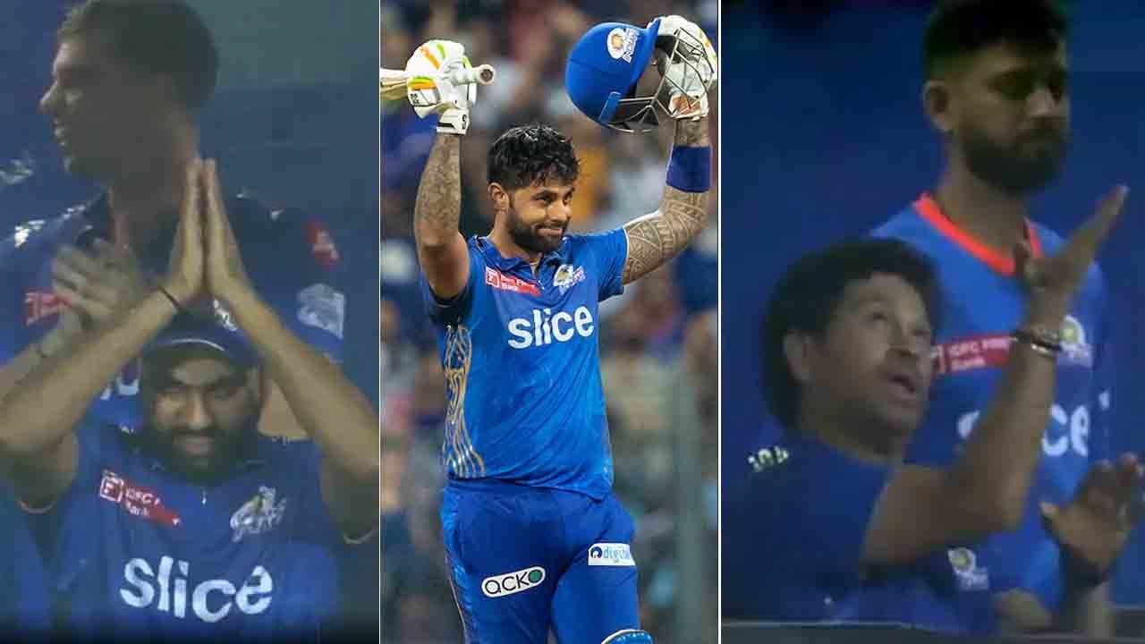 Suryakumar Yadav: ಸೂರ್ಯಕುಮಾರ್ ಕೊನೆಯ ಎಸೆತದಲ್ಲಿ ಸಿಕ್ಸ್ ಸಿಡಿಸಿ ಶತಕ ಬಾರಿಸಿದಾಗ ಸಚಿನ್, ರೋಹಿತ್ ಏನು ಮಾಡಿಡ್ರು ನೋಡಿ Suryakumar Yadav: ಸೂರ್ಯಕುಮಾರ್ ಕೊನೆಯ ಎಸೆತದಲ್ಲಿ ಸಿಕ್ಸ್ ಸಿಡಿಸಿ ಶತಕ ಬಾರಿಸಿದಾಗ ಸಚಿನ್, ರೋಹಿತ್ ಏನು ಮಾಡಿಡ್ರು ನೋಡಿ